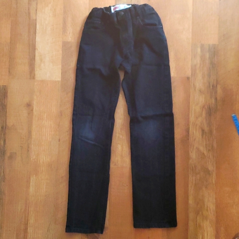 Levi's 511 Slim Cut Black‎ Adjustable Waist Jeans Size Kids 10